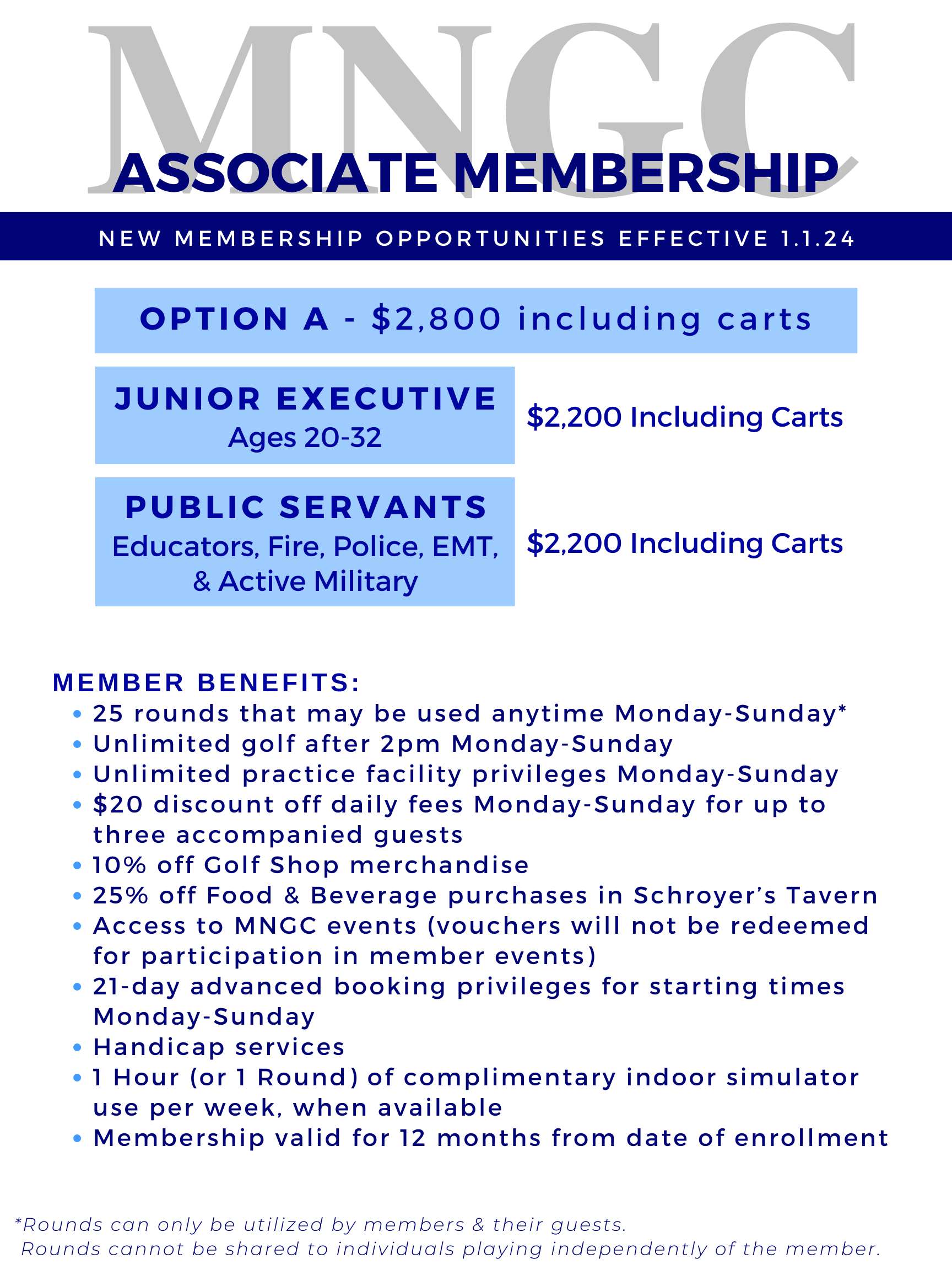 Learn more about our Associate A Membership, effective 1.1.24!
