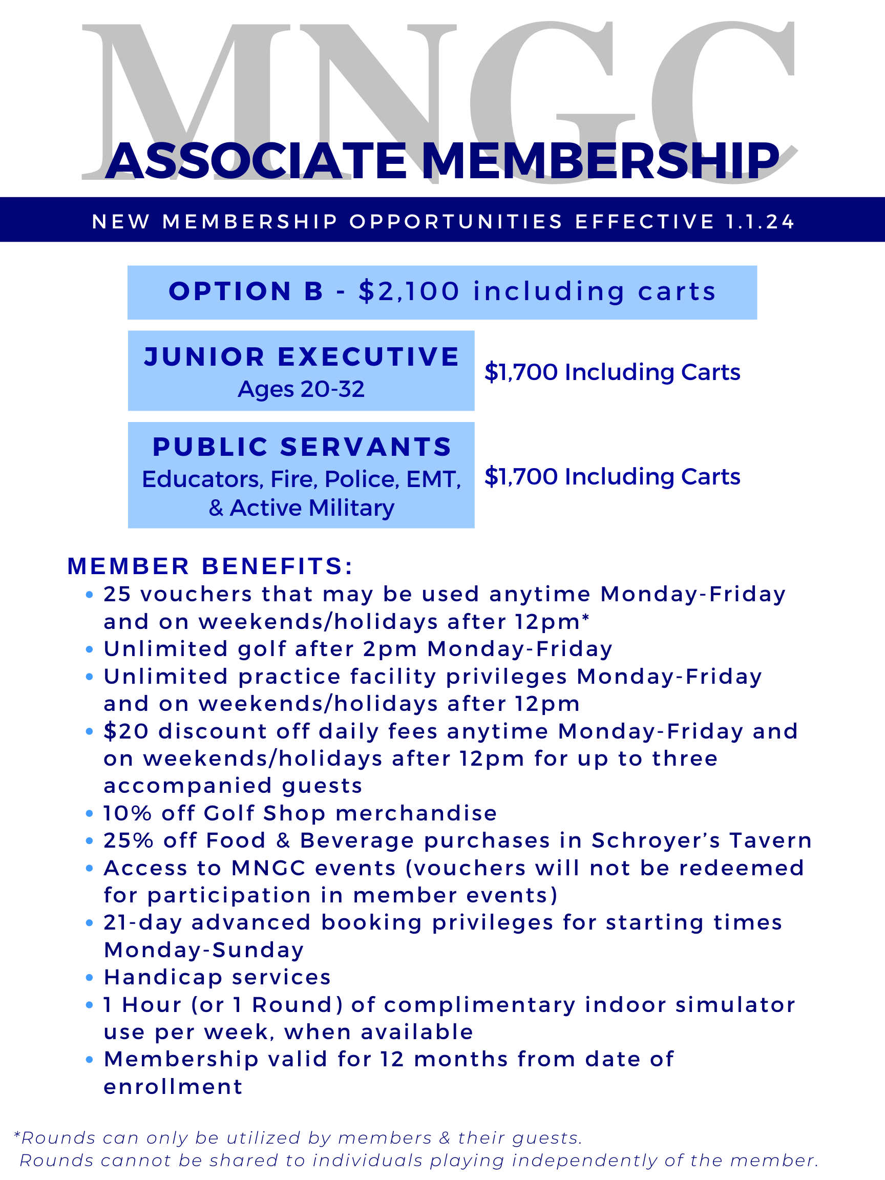 Learn more about our Associate B Membership, effective 1.1.24!